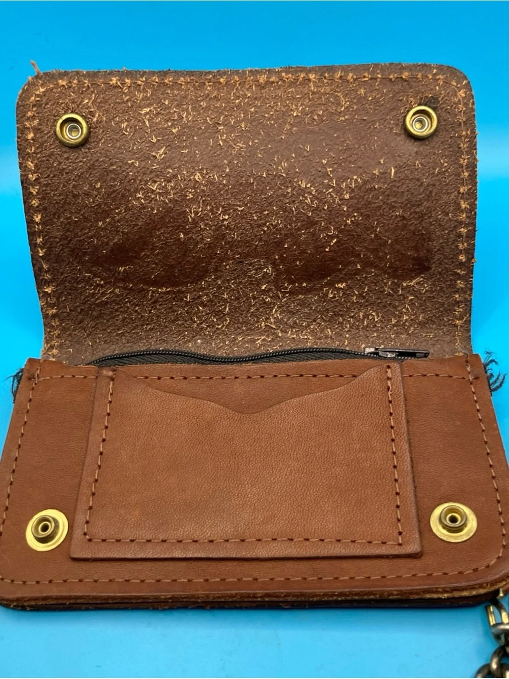 the right to keep and bear arms Leather wallet With Chains